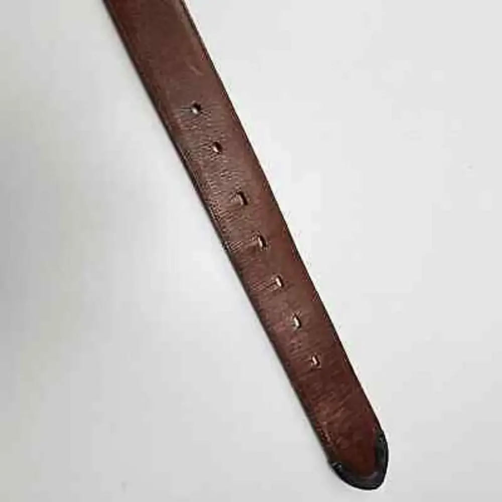 Vintage Ralph Lauren Alligator Leather & Sterling Silver‎ Belt 2268 Men 30 Brown
